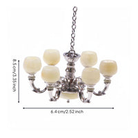 1:12 Dollhouse Chandelier Luxury Style Dollhouse Pendant Light Realistic Mini Pendant Lamp for Toy House