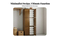 Freestanding Rolling Quilt Armoire Mobile Design Storage Cabinet particleresistant Bedroom Furniture Multi-Door for Families, Homeowners, Renters, Guest Room, Apartment, Dormitory, Walk-in Closet