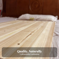 Hardwood Wood Japanese design Floor Bed Breathable Slat Foundation Low silhouette Bedroom Furniture Space-Saving for partners, Minimalists, Students, traditional mat room Room, Apartment