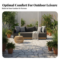 4 Pieces Nordic Design 4-Piece Woven Seating Group Weather-withstandant outdoor seating ensemble sturdy Outdoor Furnishing Water for Homeowners, Families, Adults, Balcony, Courtyard, Garden, Backyard