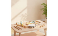 Natural Wood Wooden Musical Instrument Set Multicolor Percussion Instrument Set Sensory Interactive for Toddlers, Playroom