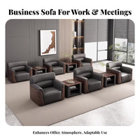 Modern Design 3-Seater Upholstered Couch Comfortable Minimalist Three-Seater Couch long-lasting Construction business-grade Furniture interchangeable interchangeable setup for Visitors, Business Owners, Office Managers, Waiting Room, Company Lounge