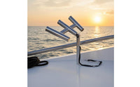Retaining Strap Boat Fishing Rod Holder Polished Metal Multi-Angle Rod Holder