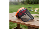 Adjustable Headband Brush Cutter Helmet Flip-up Visor Mesh Face Guard Shock Resistant Lawn Mower Face Guard Debris Protection for Landscapers, Gardeners, Landscaping, Outdoor