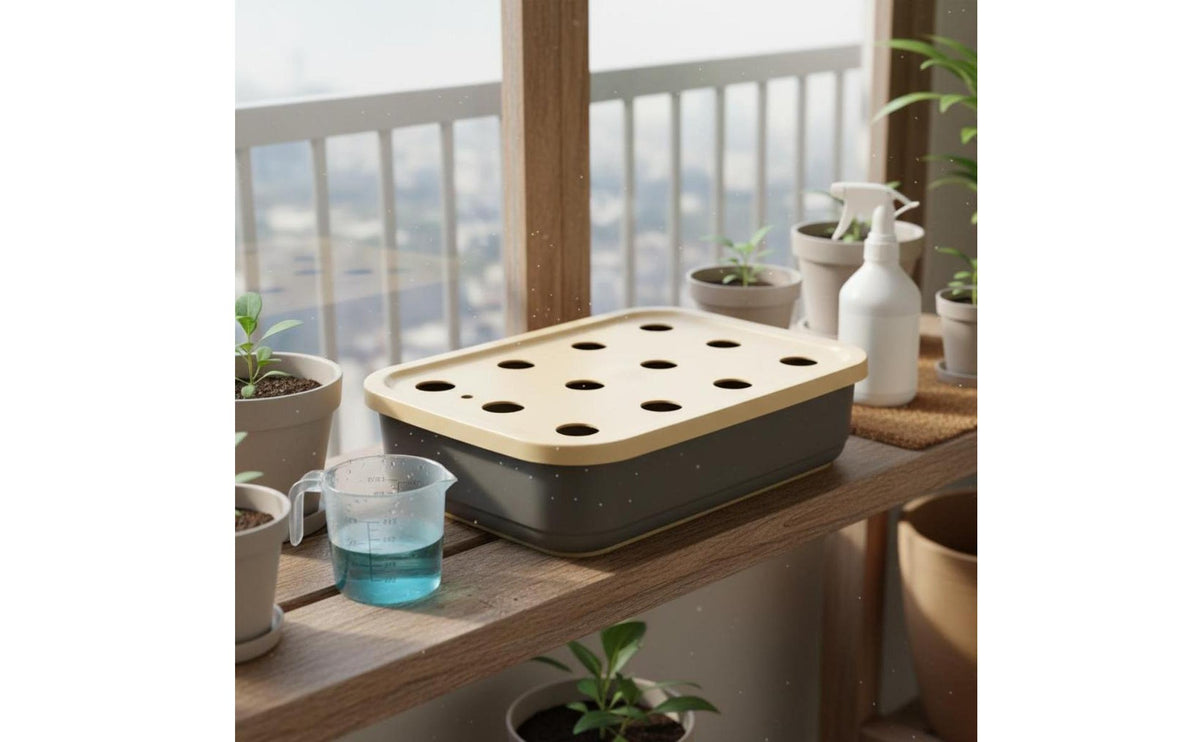 Easy to Use Automatic Water Circulation Planter Space Saving Hydroponic Growing System Sturdy Plastic Soilless Planting Box for Balcony, Indoor