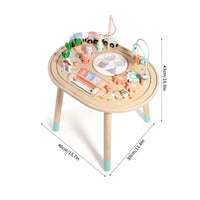 Busy Activity Table Colorful Accents Wooden Activity Table Shape Sorter for Young Children