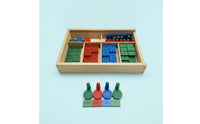 Wooden Math Toy with Tray Educational Hands-on Math Set Hands-on Counting Number Pieces for Young Children, Playroom