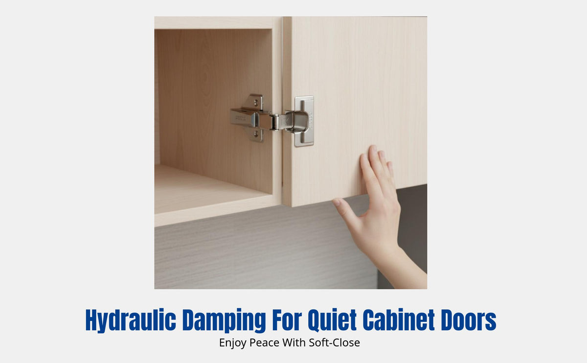 Wardrobe Hardware Hinge, 304 Stainless Steel Hydraulic Buffer Cabinet Door Folding Hinge, Damping, Multi-Stage Strength, Quiet