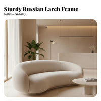 Sweepingd Kidney-Bean Sofa Minimalist & Design Oversized Sweepingd Lounger Statement Piece Living Room Furniture for Lounge Area, Hotel Lobby
