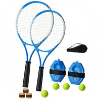 Two-Person Practice Rebound Tennis Racket with Cords Tennis Training Racket Wrapped Handle Sports Gear Family Fun for Parent-Child