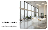 Multi-Purpose Modern Corner Front Desk Strong Load-Bearing L-Shaped Reception Desk Wide Desktop Commercial Cashier Station Sturdy and Long-Lasting for Receptionists, Cashiers, Business Owners, Company Entrance, Retail Shop, Hotel, Lobby