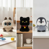 Stuffed Toy with Bell Fuzzy Cuddly Doll Adorable for Bedroom, Teens