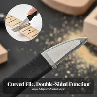 Abrasive-Coated Coated Fret Crowning File Professional Grade Double-Headed Fret File Long-Lasting for Hobbyists, Instrument Repair, Workshop