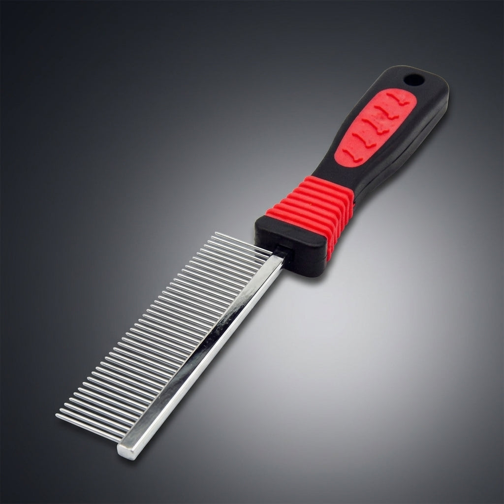 Cat Brush and Cat Comb for Cat Matted Hair, Professional Dog Grooming Comb with Sharp Blades, Single Sided Rake, Ergonomic Handle Dog Comb Grip