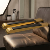 Padded Top Salon Chair Armrest Left and Right Pair Barber Chair Armrest Polished Finish Rounded Rectangular