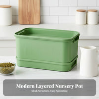 Bean Sprout Grower Food-Grade Material Bean Sprout Maker Easy to Use Sprouting Kit for Home Cooks, Health-Conscious Indivi Layered S, Countertop
