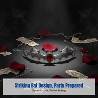Halloween Dark Bat Crystal Alloy Headband, Party Costume Accessory