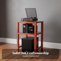 Wooden Audio Equipment Stand High Load Capacity Floor Standing Audio Shelf Ventilated Shelving High-Fidelity Equipment Shelf for Audiophiles