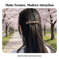 Matte Finish Barrette Korean Design Ponytail Holder Fastener Straight Coil Hair Fastener Secure Hold Minimalist Hair Accessory