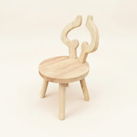 Natural Wood Stool with Backrest Wooden Children's Chair Easy to Clean Kids Stool Safe for Playroom