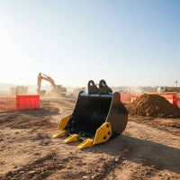Multi-Functional Mini Excavator Attachment Kit Versatile Excavator Scoop and Ripper Set Long-Lasting Ground Auger Drill Wear-Resistant for Contractors, Landscapers, Farmers, Construction, Landscaping, Farming, Demolition