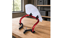 Transparent Clear Motorcycle Windshield Rounded Clamp-on Windshield Curved Clamp-on Windscreen Deflector Black Hardware