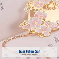 Mini Brass Flower Bookmark, Hollow Metal Classical Design, Cute, Personalized Insignia, Gift for Teachers & Students