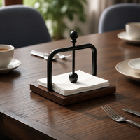 Geometric Napkin Holder, Freestanding Serviette Holder for Kitchen Counter, Modern Iron Table Napkin Dispenser