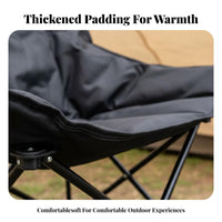 Keeps You Warm Padded Moon Chair Foldable Moon bowl Chair Ergonomic Shape Folding Seat Includes Carry Bag for Campers, Families, Anglers, Camping, Outdoors, outdoor meals, rearyard