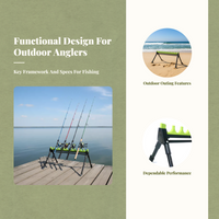 Foldable Aluminum Fishing Rod Stand