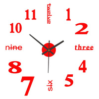 DIY Wall Clock Glow in the Dark Luminous Wall Clock Frameless 3D for Renters, Living Room, Bedroom