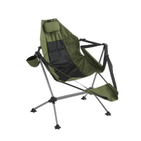 Foldable Rocking Chair with Mesh Seat Breathable Folding Rocking Chair Compact Furniture Easy to Carry for Campers, Anglers, Beach, Fishing, Backyard