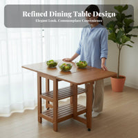 Seats 4 to 6 People expandableable Gateleg Console Foldable Design transformable Console Table Space-Saving Dining Furniture Multi-Functional for Small Families, Apartment Dwellers, Students, Kitchen, Living Room, Home Office, Entryway