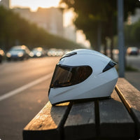 Sporty Full Face | Glossy with Visor, for Commuting