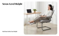 Ergonomic Design Sled Base Chair spinerest support Office Furniture Padded Seat Indoor Seating Sturdy Frame for Home Users, Students, Reception personnel, Study, Conference Room