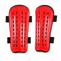 Hard Shell Soccer Shin Guards Ventilated Molded Shin Guards Elastic Straps Leg Protection Contoured for Football