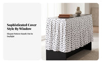 Easy-Attach Ruffled Table Skirt | Washable Polyester material, Polka Dot Table Skirt, for Parties