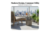 Portable Design Handled Tray Table with Storage Compact Footprint Household Furniture Multi-Functional Home Furnishing Contemporary Design for Apartment Dwellers, Homeowners, Adults, Next to Sofa, Living Room, Bedroom, Small Areas