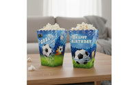 Sports Ball Theme Popcorn Box Foldable Fry Box Lightweight Popcorn Container Disposable for Party