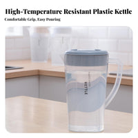 Heat-Resistant Plastic Pitcher with Lid Food-Grade PP Material Plastic Water Jug with Lid Safe for Hosts, Adults, Kitchen, Home, Parties