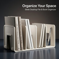 Document Storage File Organizer, Four Compartments Acrylic Rack, Study Room Workspace Organization, Desk Sorter Holder