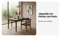 New Chinese Design Dining Table Multi-Functional Solid Wood Dining Table Minimalist Design Rectangular Writing Desk for Families, Students