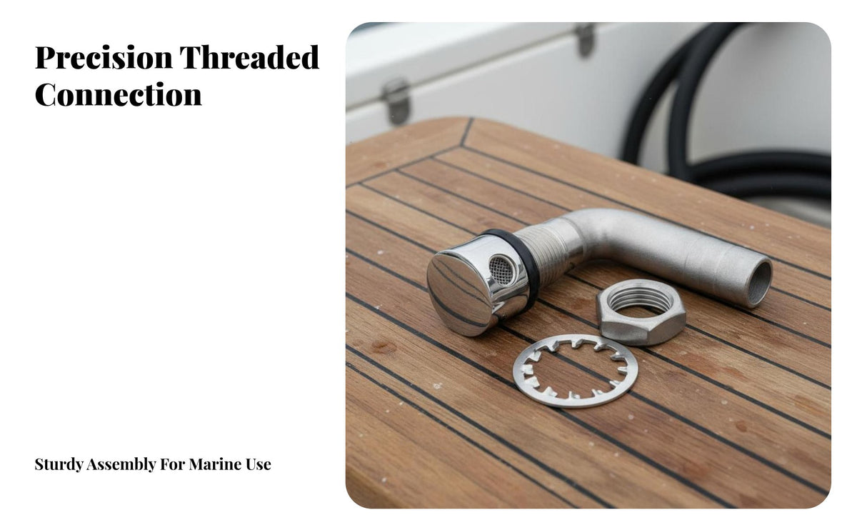 16mm Hull Air Outlet Stainless Steel Boat Vent Ocean Air Vent Anti-Rust Yacht Exhaust Fitting Long-Lasting