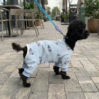 Dog Recovery Suit and Cat Recovery Suit, Cartoon Patterned After Surgery Dog Clothes and Post Surgery Cat Clothes, Pull-On Belly Bodysuit