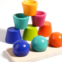 Color Sorting Toy Preschool Color Sorting Board Wooden Toy with Tweezers STEM Sensory for Toddlers, Kindergarten, Playroom