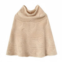 Knitted Cashmere Cape, Autumn Winter Thick High Neck Poncho, Unisex Shawl, Fashion Layered Scarf