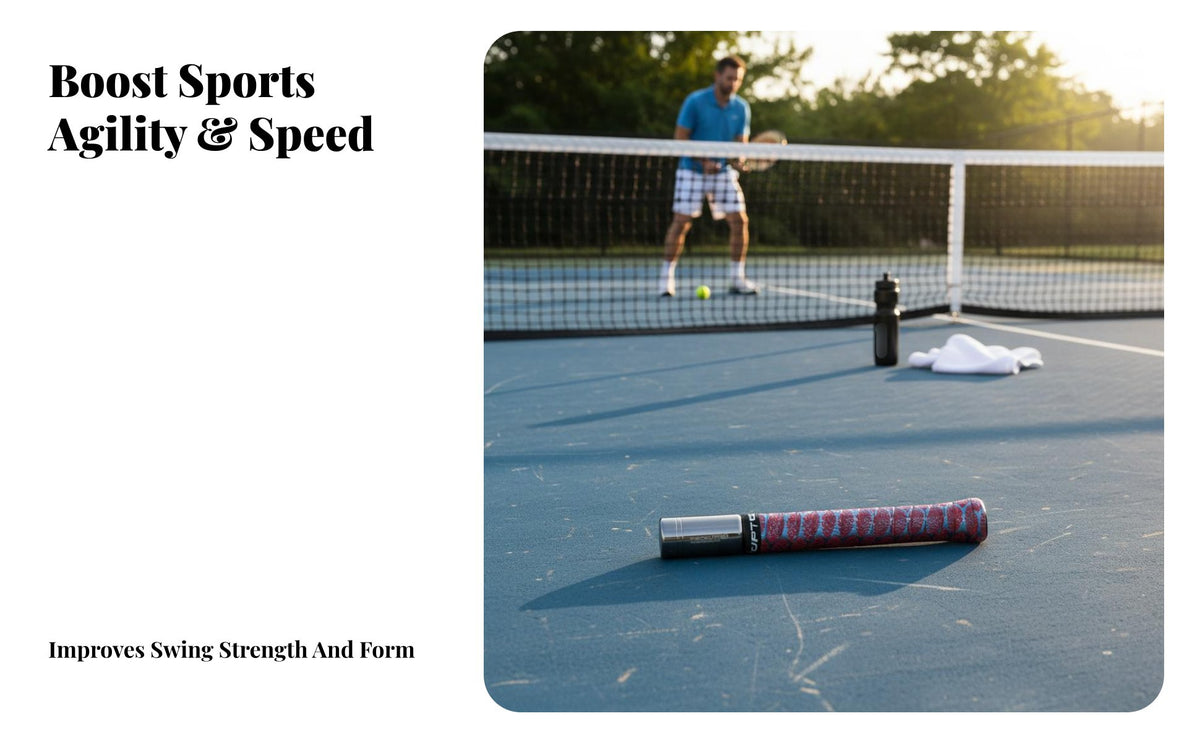 Portable Design Tennis Swing Coach Non-Slip Grip Tennis Power Coach Stainless Steel Construction for Athletes, Men, Home, Indoor, Travel