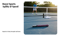Portable Design Tennis Swing Coach Non-Slip Grip Tennis Power Coach Stainless Steel Construction for Athletes, Men, Home, Indoor, Travel