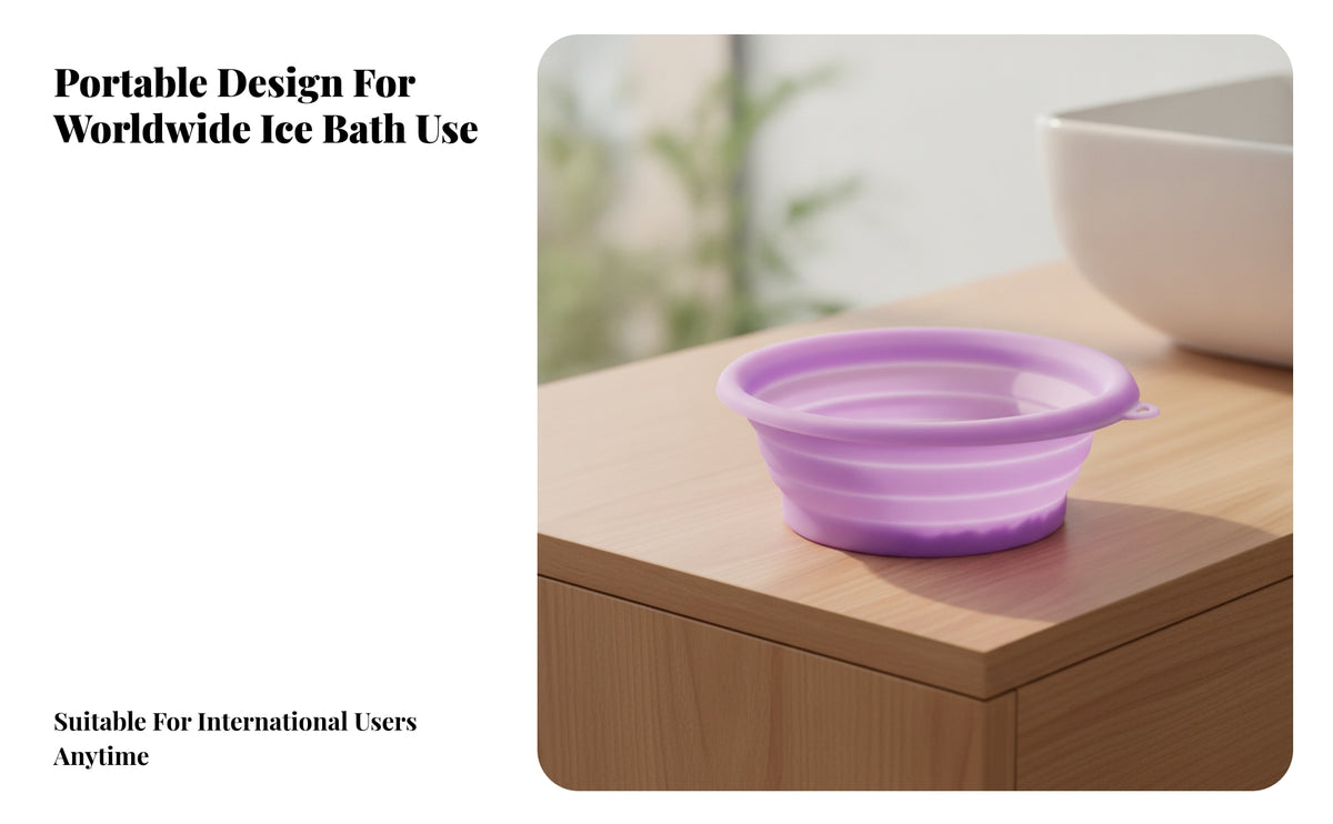 Silicone Cold Facial Bath Bowl Foldable Design Cold Facial Bath Bowl Ribbed Sides Skincare Tool