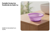 Silicone Cold Facial Bath Bowl Foldable Design Cold Facial Bath Bowl Ribbed Sides Skincare Tool